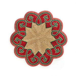 Arabesque Placemat – Red & Gold
