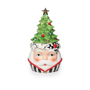 tree top santa cookie jar