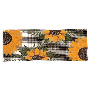gingham sunflower table runner
