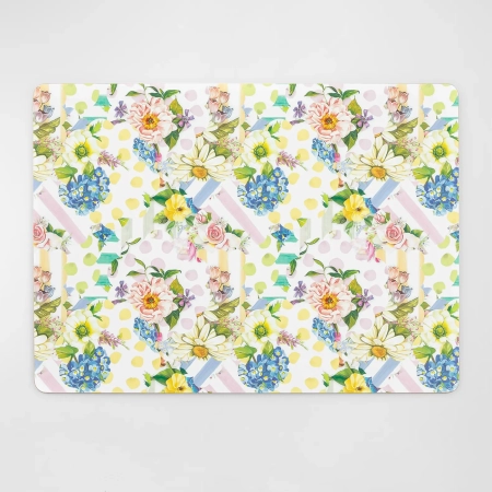 wildflowers cork back placemats – set of 4