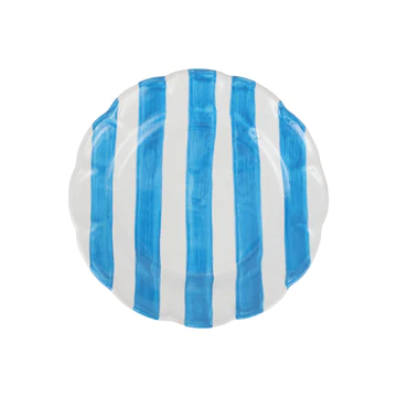 Amalfitana Aqua Stripe Salad Plate