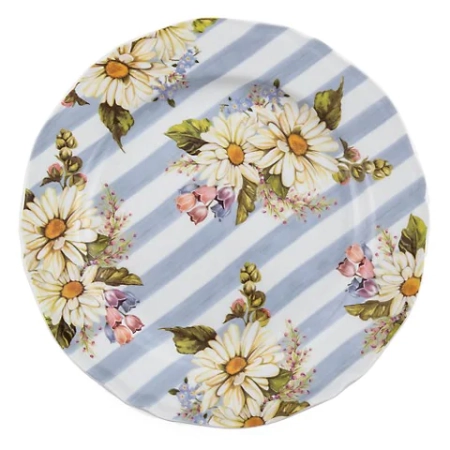 wildflowers dinner plate – blue
