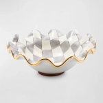 sterling check medium fluted serving bowl