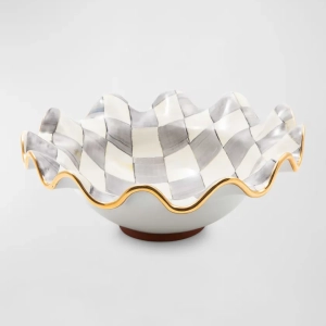sterling check medium fluted serving bowl