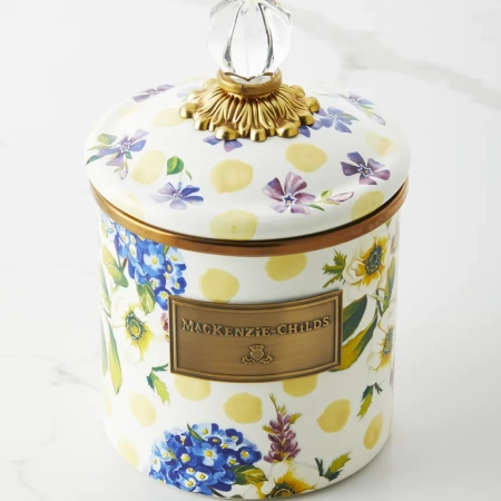 wildflowers enamel small canister – yellow
