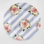 wildflowers dessert plate – blue