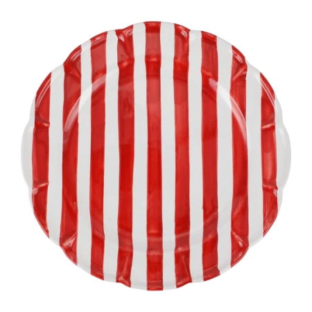 Amalfitana Red Stripe Round Platter