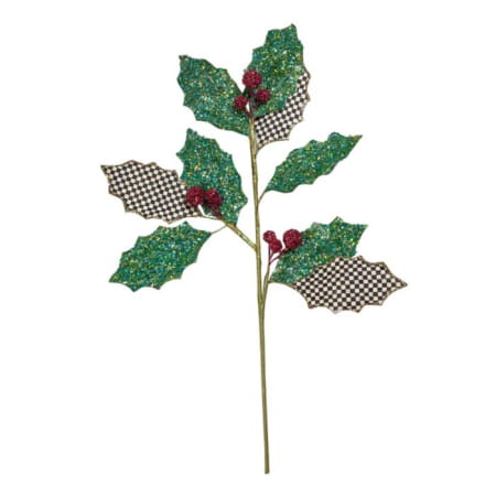 granny kitsch encrusted holly spray
