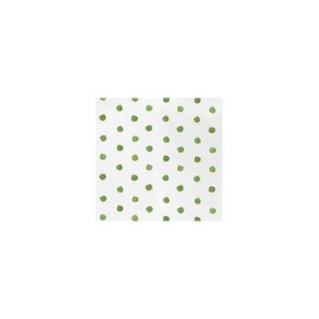 Papersoft Napkins Dot Green Cocktail Napkins (Pack of 20)