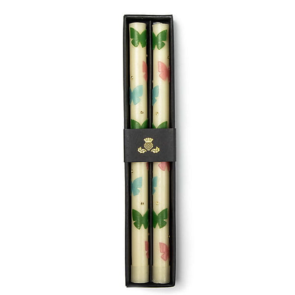 butterfly pastel dinner candles, set of 2