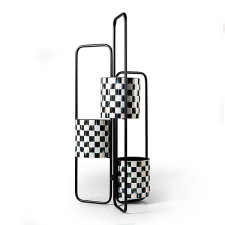 courtly check triple plant stand