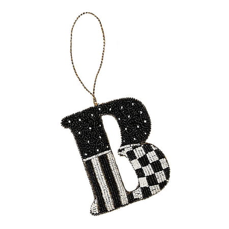 monogram beaded «b» ornament
